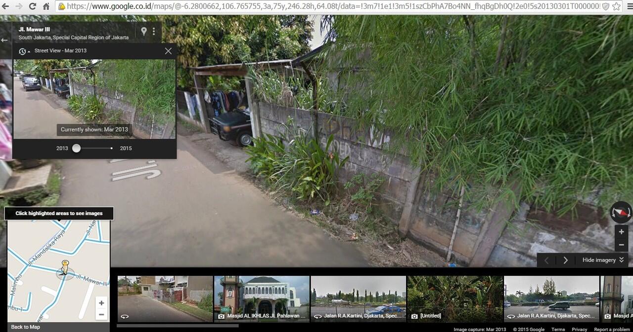 Foto Rumah Deni Bintaro : April 2013 dan Juni 2015 ( berdasar Google Maps )