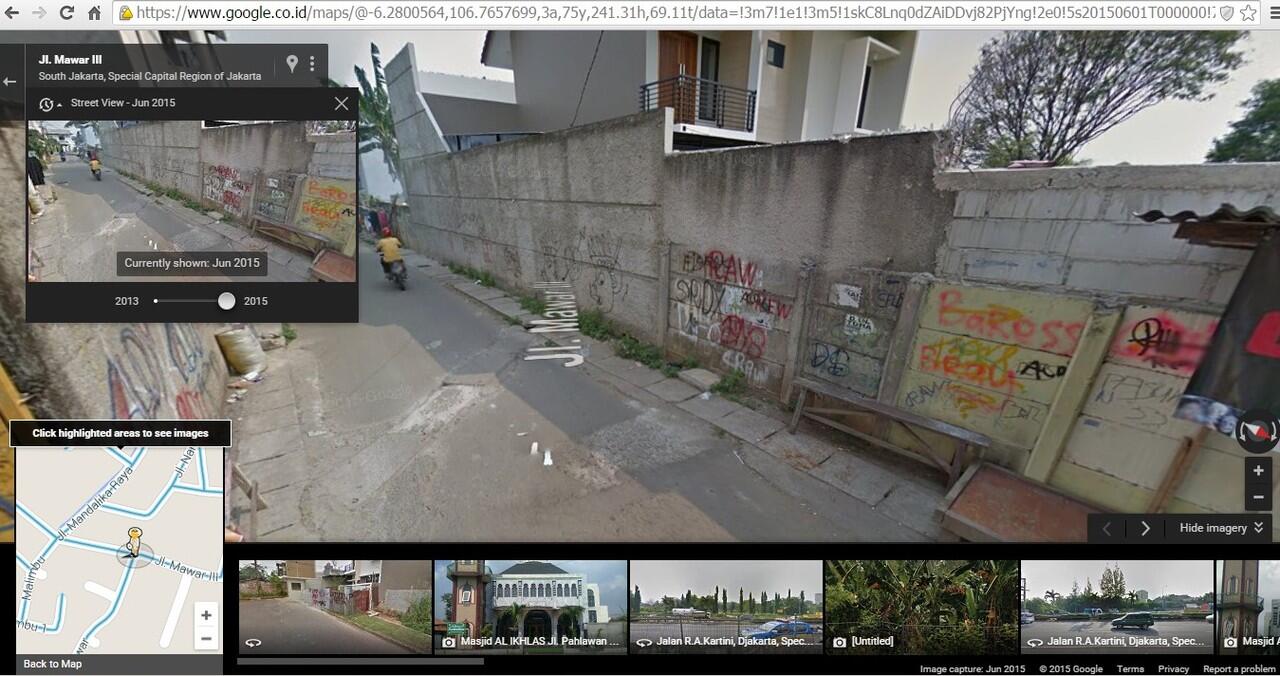 Foto Rumah Deni Bintaro : April 2013 dan Juni 2015 ( berdasar Google Maps )