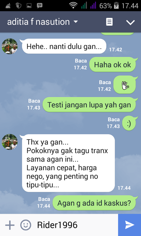 testimoni penjual id dan gems clash of clans rider1996