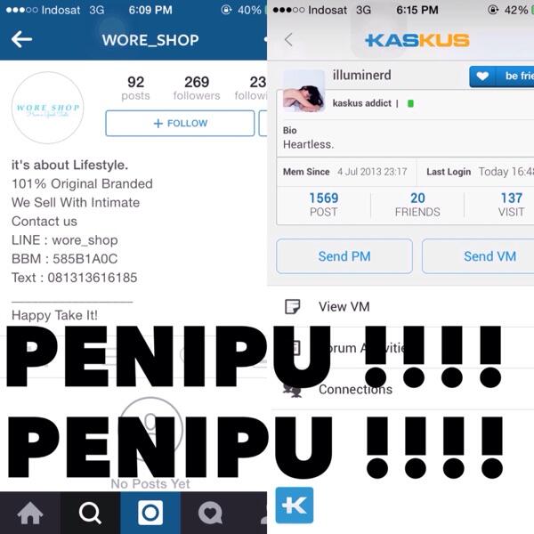 Penipu id illuminerd ig wore_shop