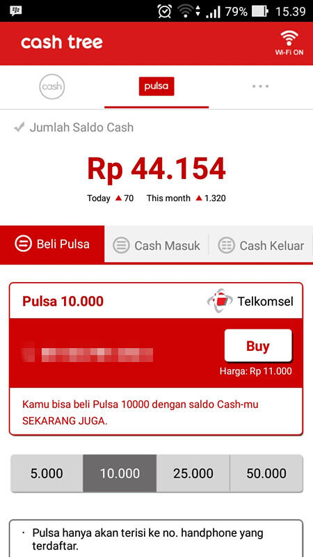 CASH TREE PULSA GRATIS!!!!!!!!