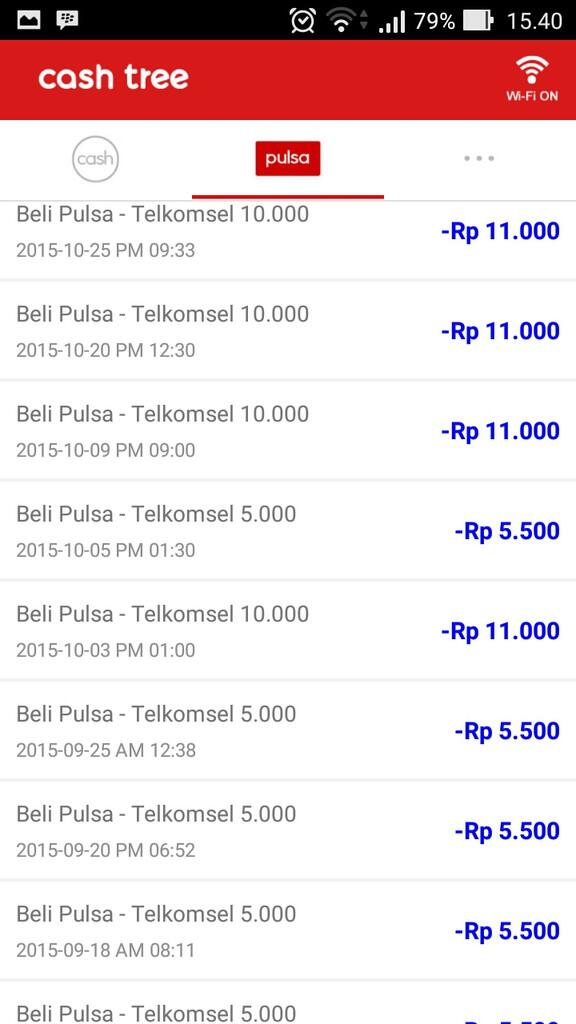CASH TREE PULSA GRATIS!!!!!!!!