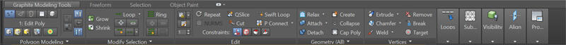 Graphite Modeling Tools - Modeling Tab