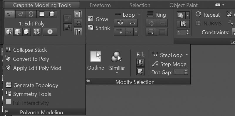 Graphite Modeling Tools - Modeling Tab