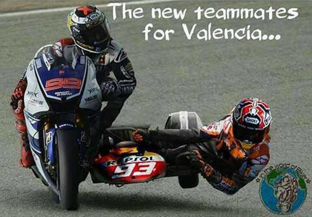 Meme Akhir Drama Rossi vs Marquez vs Lorenzo