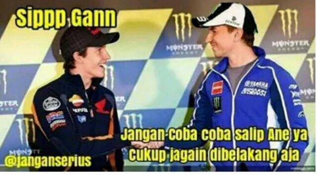 Meme Akhir Drama Rossi vs Marquez vs Lorenzo