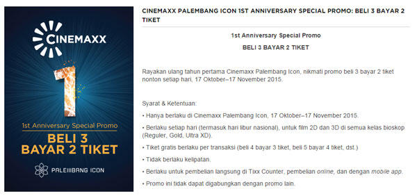 Cinemaxx Promo Beli 3 Bayar 2, Penipuan Konsumen