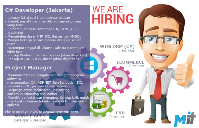 URGENT || Lowongan Kerja untuk C# Developer dan Mobile APP || Jakarta