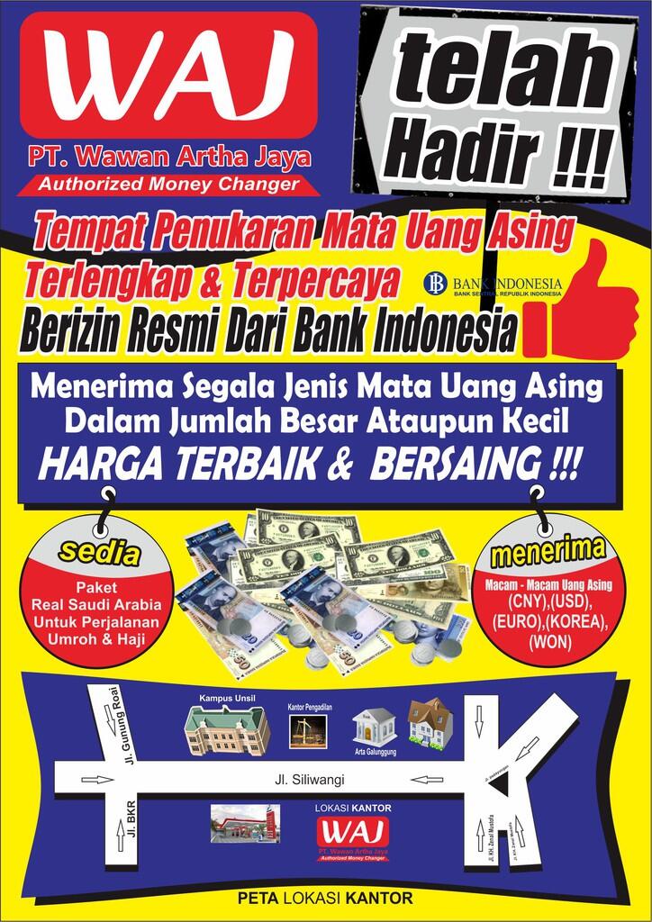 Penukaran Mata Uang Asing (Money Changer) Tasikmalaya 