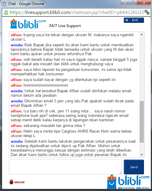 &#91;Surat Terbuka&#93; Kecewa Dengan Pelayanan Blibli.com