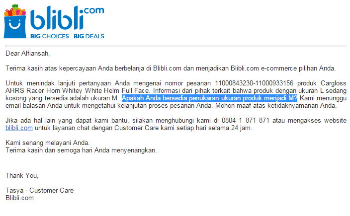 &#91;Surat Terbuka&#93; Kecewa Dengan Pelayanan Blibli.com