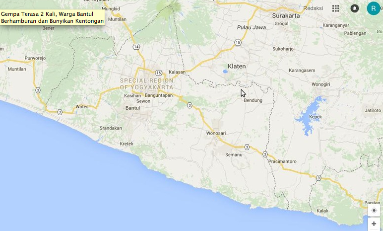 Gempa 5,6 SR Guncang Yogyakarta