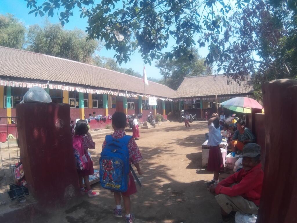 Sumbang Buku untuk anak SD di kaki gunung Guntur dan pendakian Massal