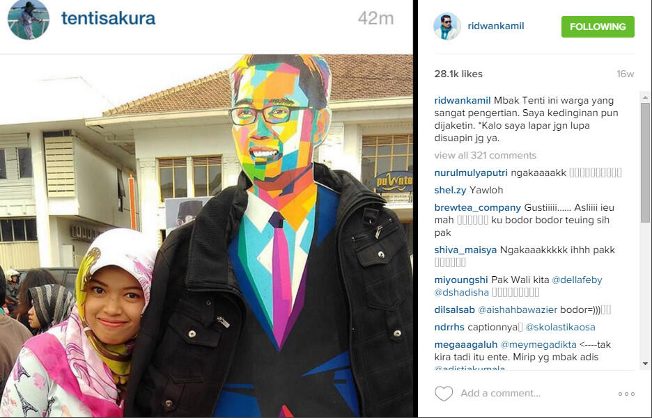 Ha-Ha-Hi-Hi Di Instagram Ridwan Kamil