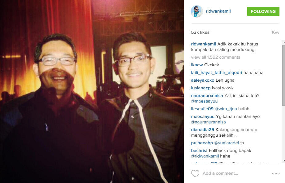 Ha-Ha-Hi-Hi Di Instagram Ridwan Kamil