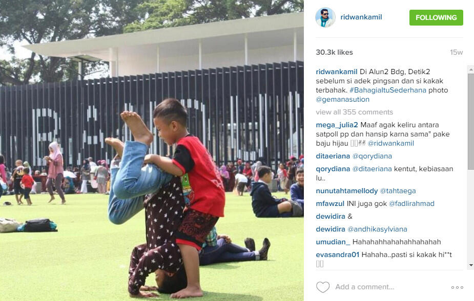 Ha-Ha-Hi-Hi Di Instagram Ridwan Kamil