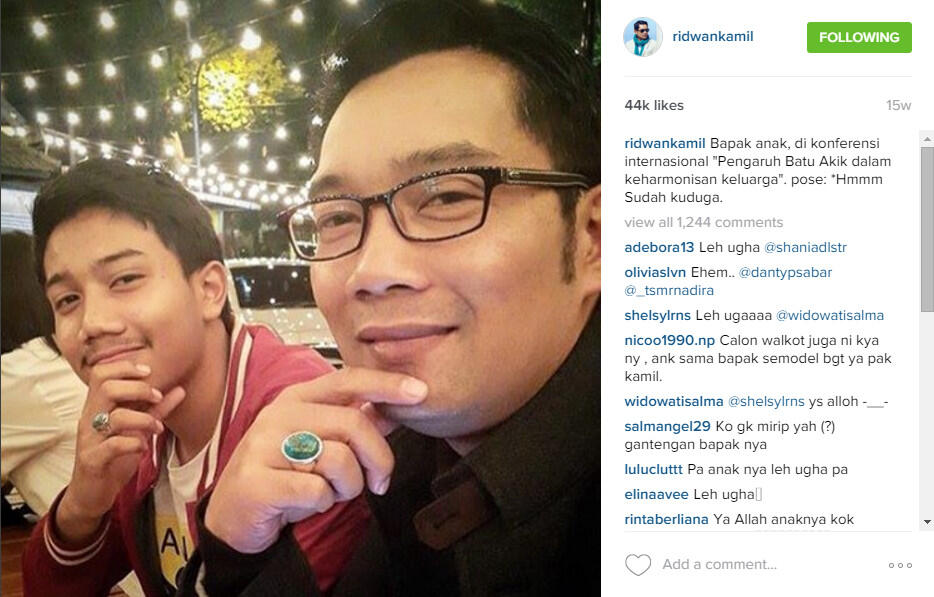 Ha-Ha-Hi-Hi Di Instagram Ridwan Kamil