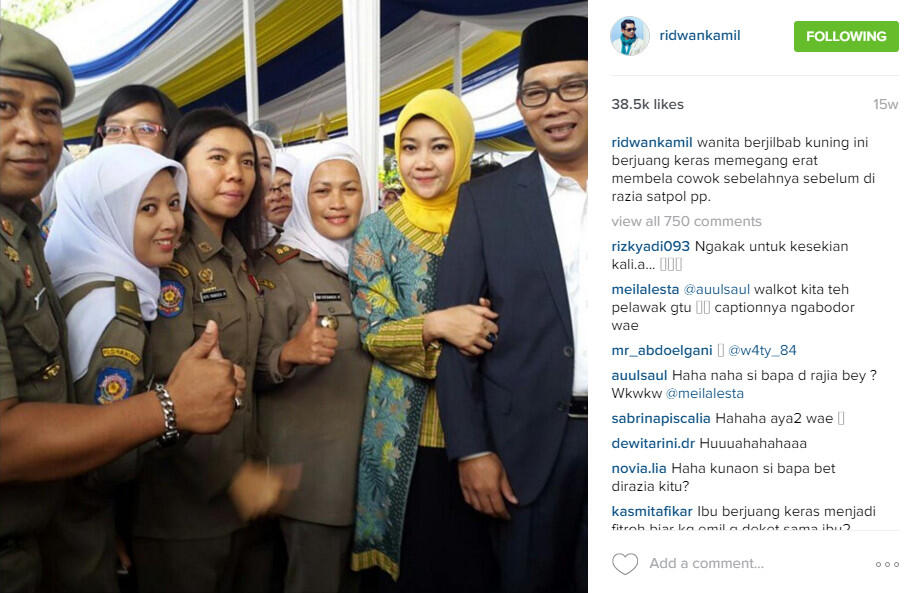 Ha-Ha-Hi-Hi Di Instagram Ridwan Kamil