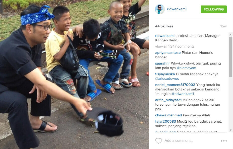 Ha-Ha-Hi-Hi Di Instagram Ridwan Kamil