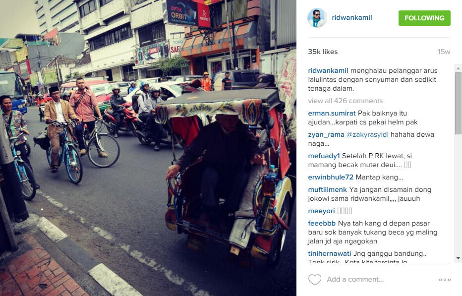 Ha-Ha-Hi-Hi Di Instagram Ridwan Kamil