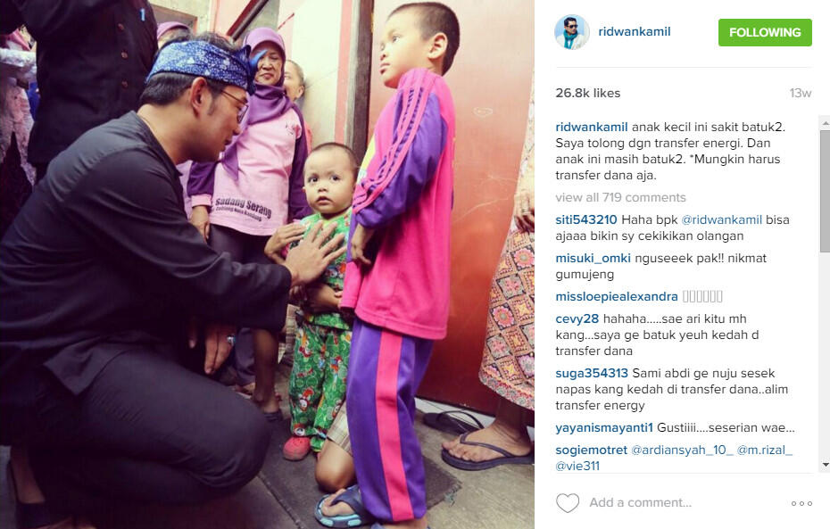 Ha-Ha-Hi-Hi Di Instagram Ridwan Kamil