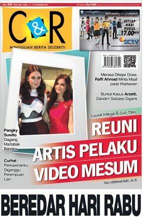 Tabloid (C&R) akan di gugat Luna Maya,karena memfitnah sebagai Pelaku Video Mesum