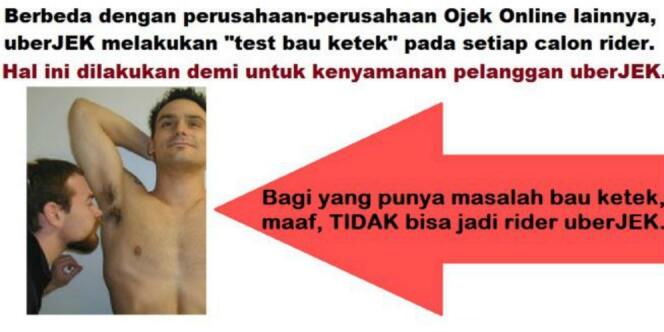 Syarat Driver `UberJek`: Dilarang Bau Ketek &amp; Badan!