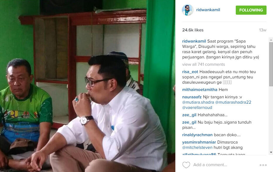 Ha-Ha-Hi-Hi Di Instagram Ridwan Kamil