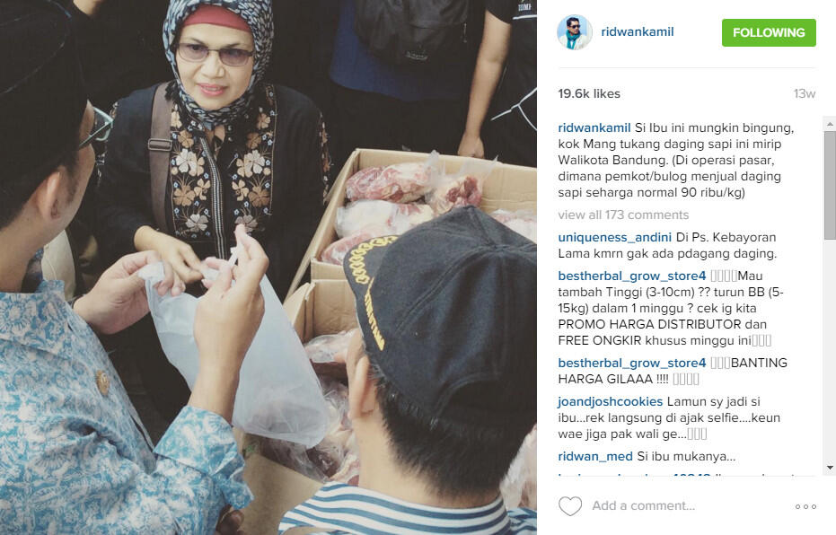 Ha-Ha-Hi-Hi Di Instagram Ridwan Kamil