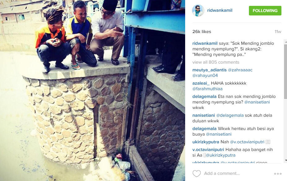 Ha-Ha-Hi-Hi Di Instagram Ridwan Kamil