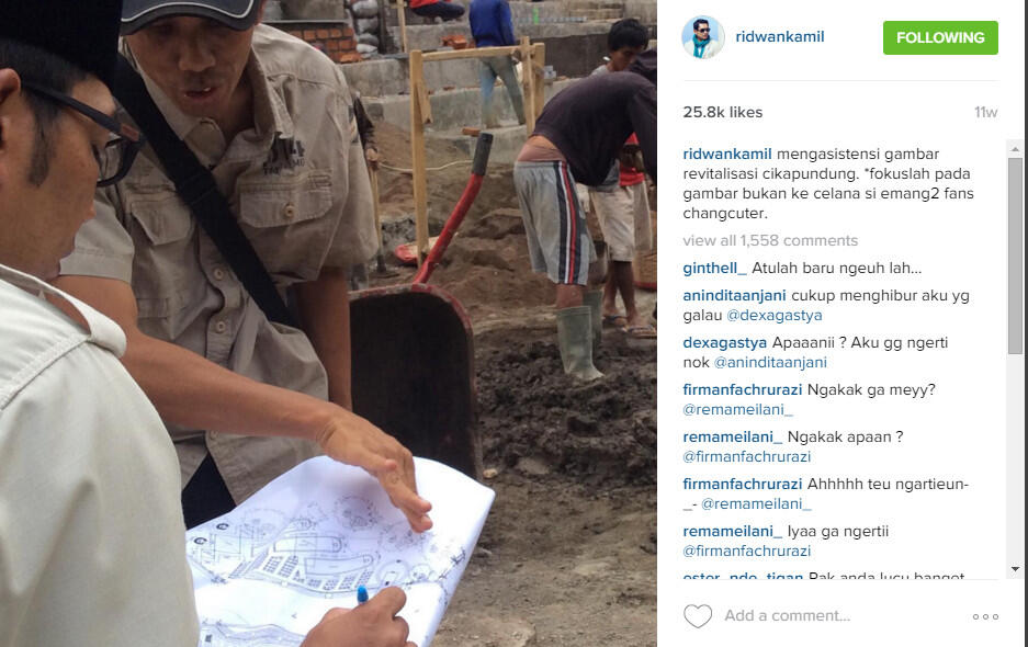 Ha-Ha-Hi-Hi Di Instagram Ridwan Kamil