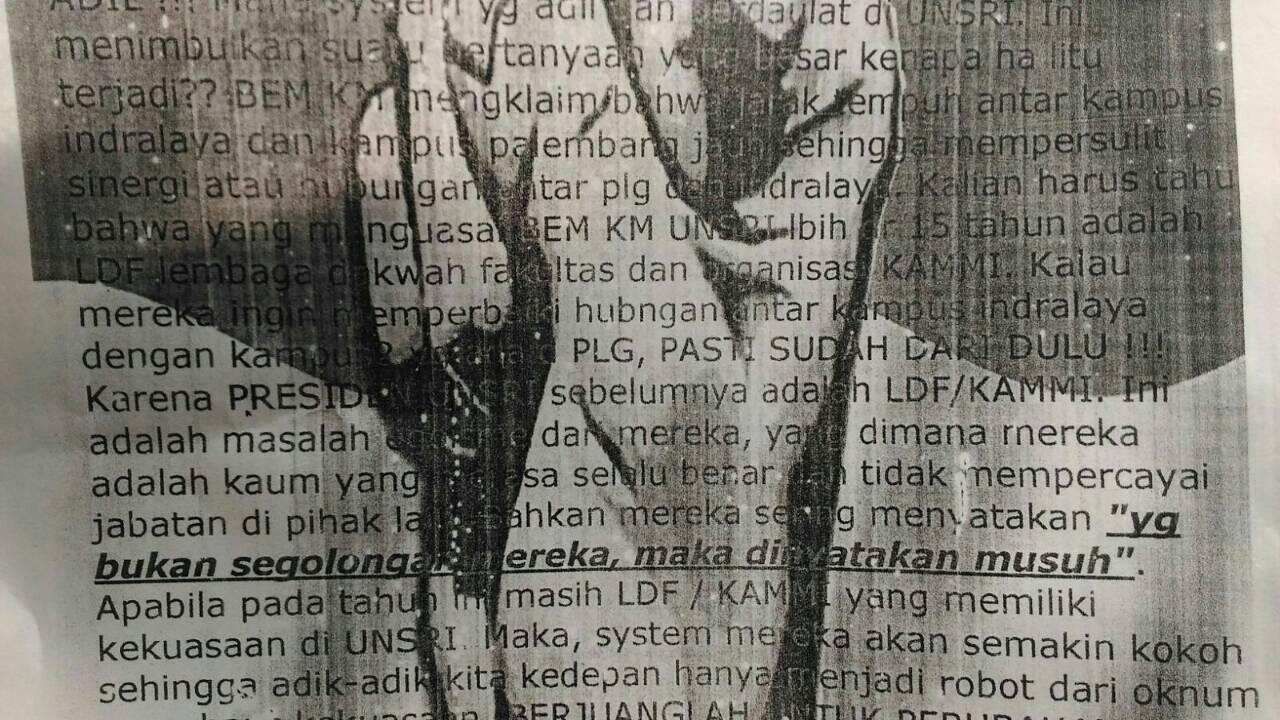 Pemira Universitas Sriwijaya Politik dikalangan kampus