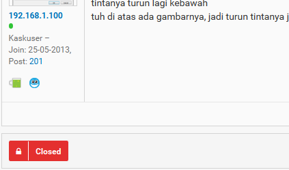 Barusan ane bikin thread di closed momod