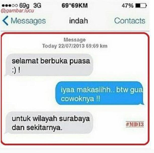 23 Balasan SMS bikin tertawa, di keseharian kita.