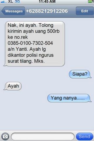 16 Foto balasan SMS penipuan yang bikin ketawa ngakak