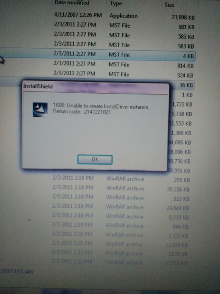 Problem Installshield