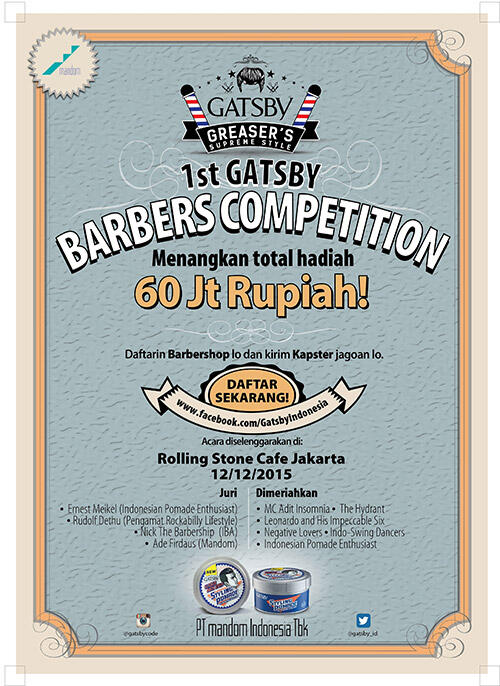 GATSBY Barbers Competition Pertama Di Indonesia. Daftar Yuk, Gan!