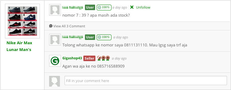 HATI - HATI : Penipuan atas Rekening ROCHMAN WIBOWO - Rekening BCA 2181790549