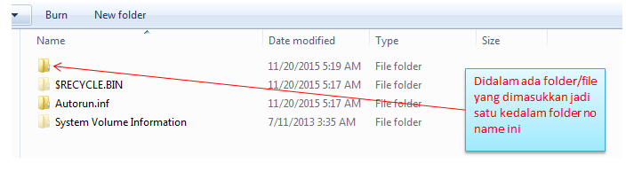 HELP&gt; Folder Tanpa Nama