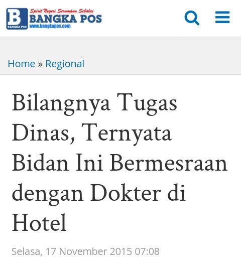 Bilangnya Tugas Dinas, Ternyata Bidan Ini Bermesraan dengan Dokter di Hotel