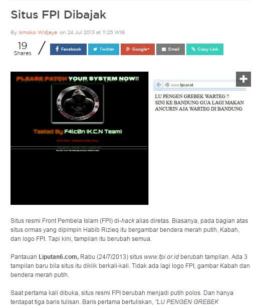 &#91;Setelah lama gak muncul...&#93; Habib Rizieq Tantang Hacker Anonymous Retas Situs FPI...