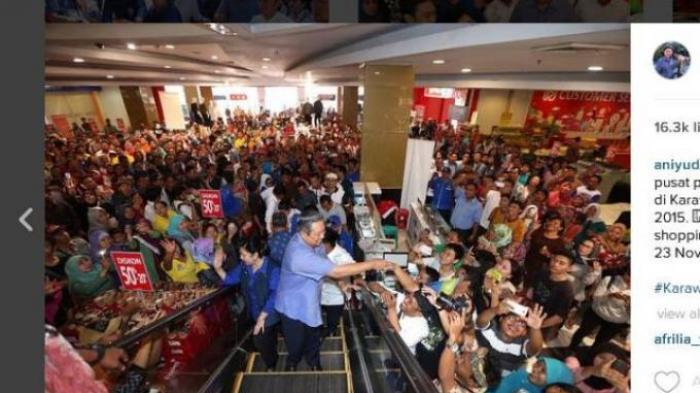 Heboh Foto SBY-Ani Dielu-elukan Warga, Netizen Curhat dan Rindu Kepemimpinan SBY