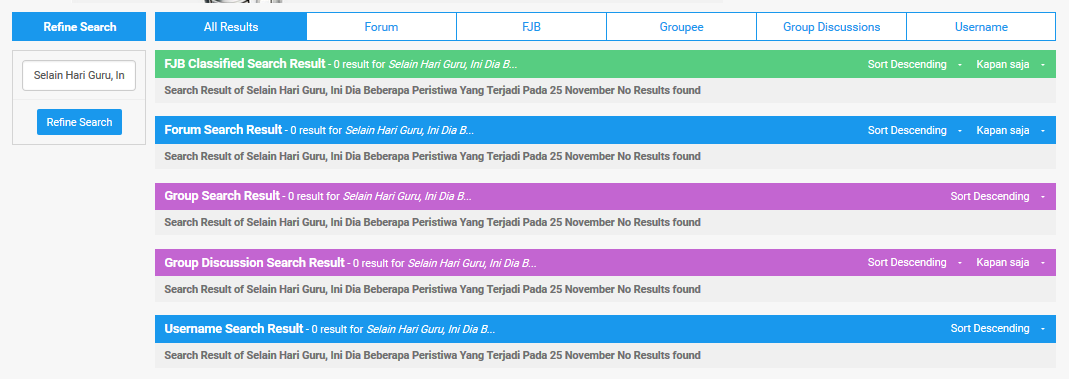 Event pada 25 November selain Hari Guru Nasional