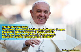 Vatikan Puji Kepemimpinan Jokowi, Presiden Diundang Khusus Paus Fransiskus, Salut!