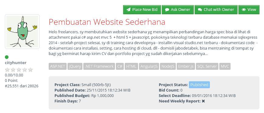 &#91;LOWONGAN&#93; Pembuatan Website Sederhana