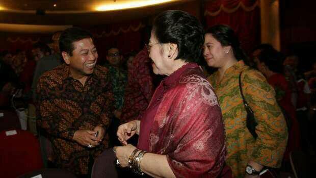 Saat Novanto Menyapa Ramah Megawati di Acara Ketoprak PDIP
