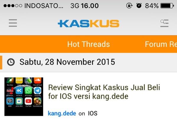 Review Singkat Kaskus Jual Beli for IOS versi kang.dede