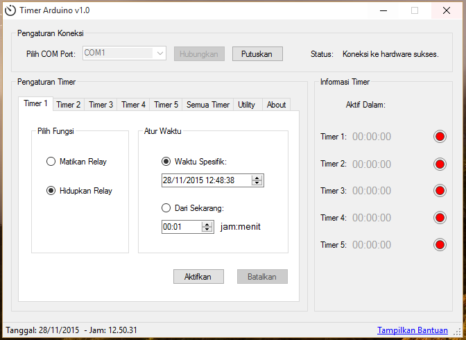&#91;Share&#93; Timer Arduino Uno R3 Dengan VB Net