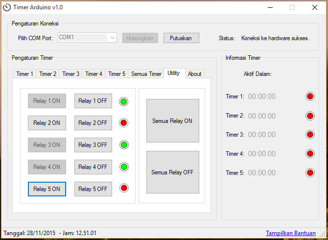&#91;Share&#93; Timer Arduino Uno R3 Dengan VB Net