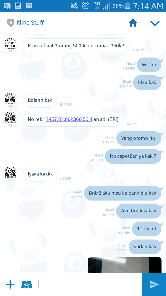 PENIPUAN BERKEDOK REFILL KOIN LINE